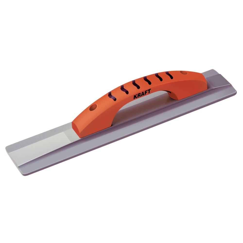 Magnesium Hand Trowels Square-Square. These Kraft hand tools are used by concrete professionals to work and finish areas around the slab edges. Available from Speedcrete, United Kingdom.