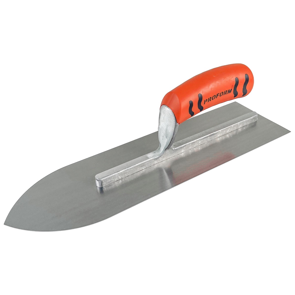 14" x 4" Carbon Steel Pointed Sword Trowel with ProForm® Handle. Concrete tools are available from Speedcrete, United Kingdom.