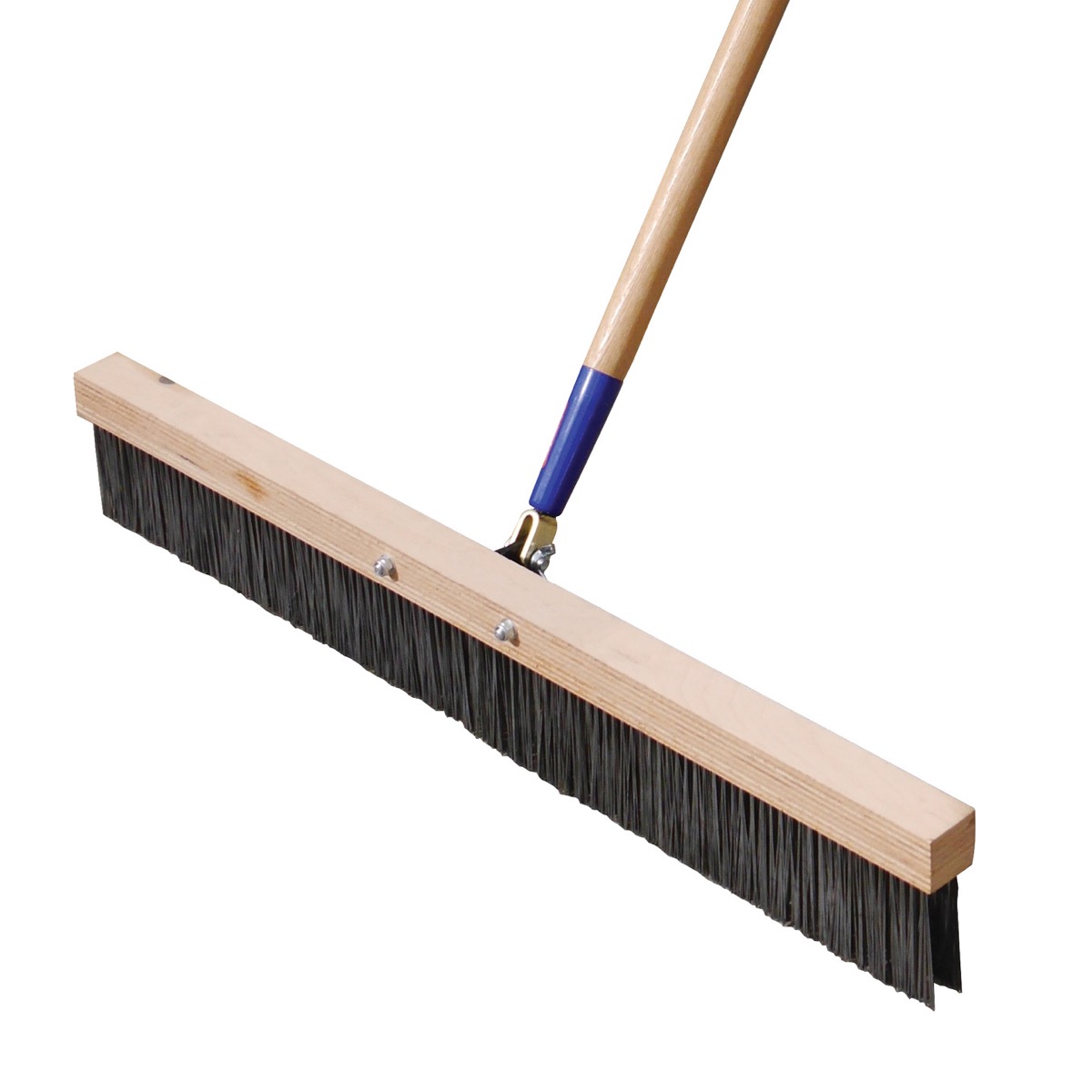 Concrete texturing brooms can be dragged across concrete to add a high grip finish. This sturdy wooden brush head houses the steel bristles. Available to purchase in the United Kingdom via Speedcrete.