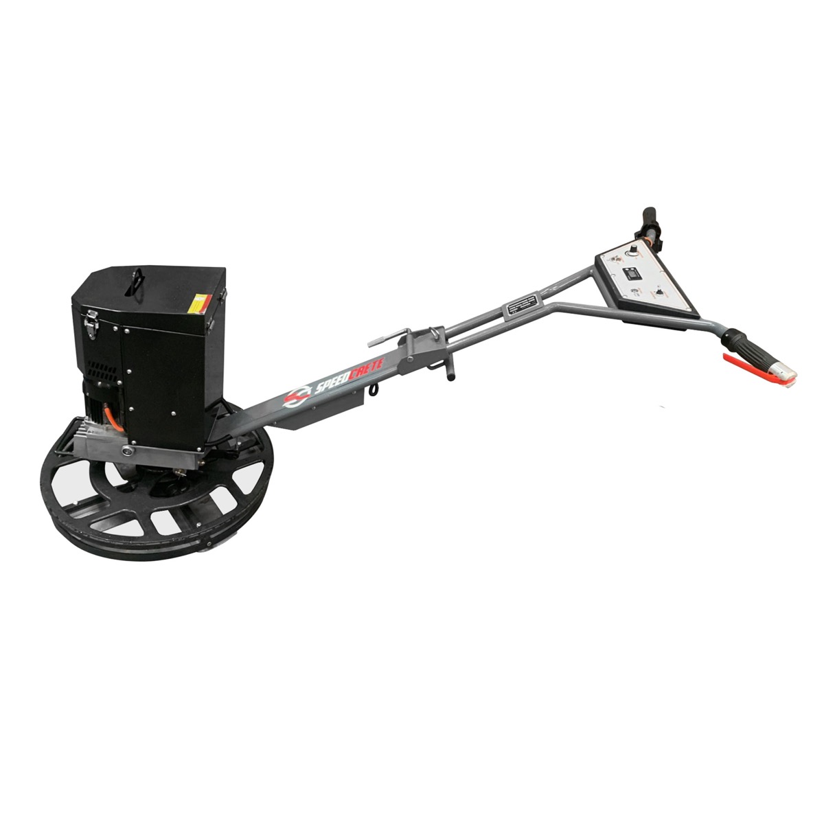 The new battery powered edging trowel available in the United Kingdom via Speedcrete. These walk-behind concrete finishing edgers are used in environments where fumes and high noise levels need to be a safety consideration. 