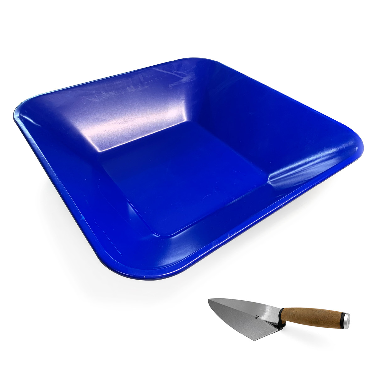 Brick Mortar pan 30 x 30 inches made from aluminium. This mortar mixing pan is a robust piece of masonry equipment. Available from Speedcrete, United Kingdom.