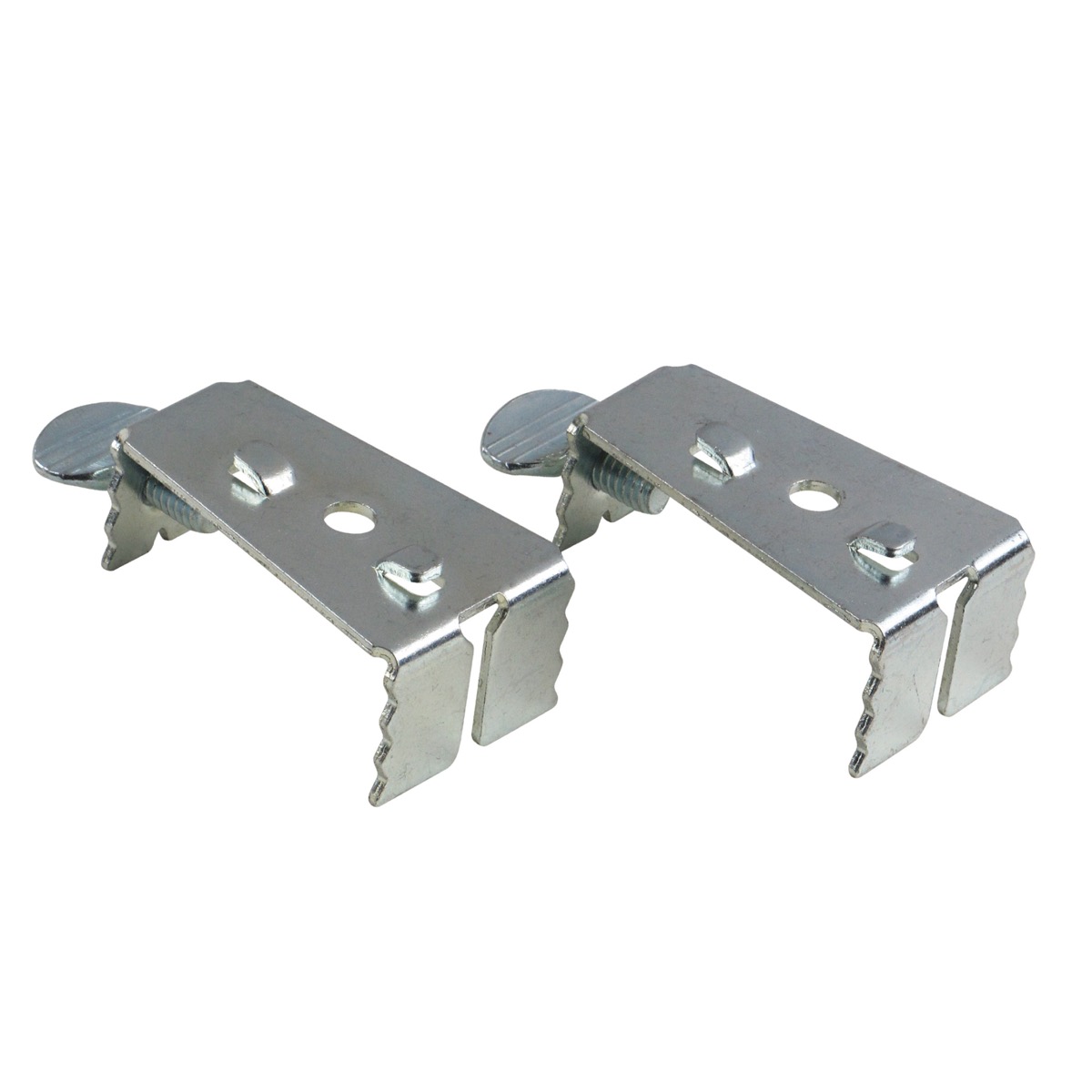 These block alignment clips are the quickest for setup and most portable line guides ever developed. The front of the clip has an irregular toothed surface and a thumb screw in the rear provides a secure grip to the concrete block. Available from Speedcre