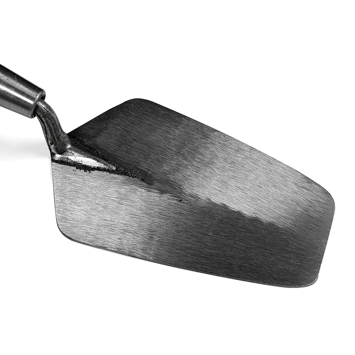 Bucket Trowel from W.Rose with a traditional wooden handle. This trowel is handy for removing mud from the bucket and laying along long lines of brick. Available from speedcrete, United Kingdom.