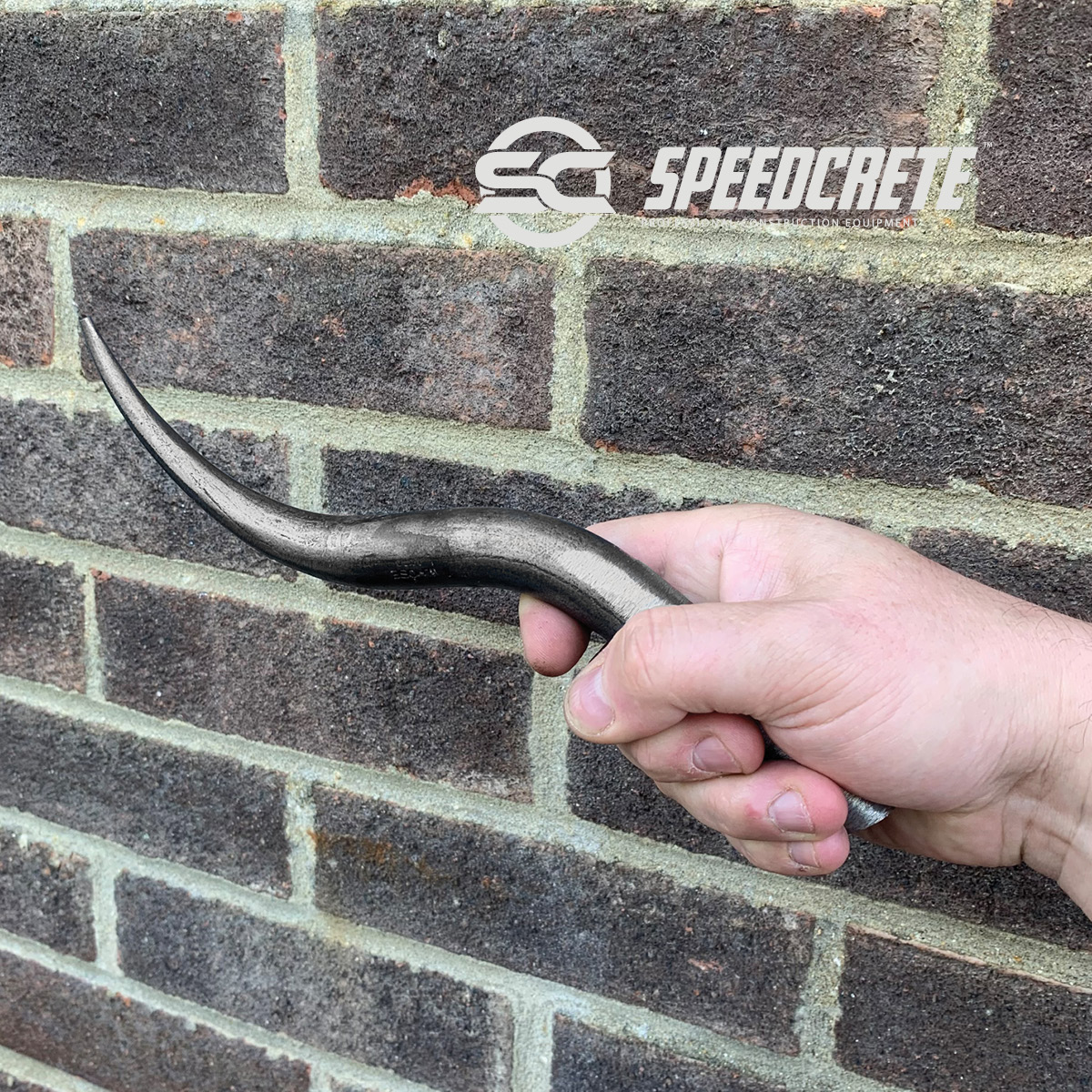 Bullhorn jointers for brickwork. Available in various thicknesses and made from carbon steel. These brick tools are available from Speedcrete, United Kingdom.