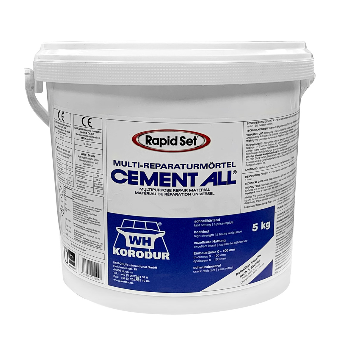 CEMENT ALL is a multipurpose product that can be used for general concrete repair, doweling and anchoring, industrial grouting, injection, formed work, airport projects, and highway repair.