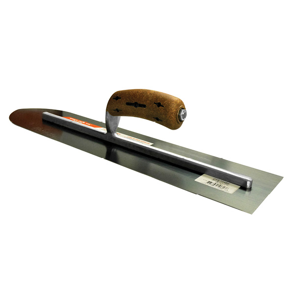 20" x 4 1/2" Elite Series Five Star™ Blue Steel Pointed Sword Trowel with Cork Handle. These concrete Kraft Tools are available in the United Kingdom via Speedcrete the concrete tool specialist.