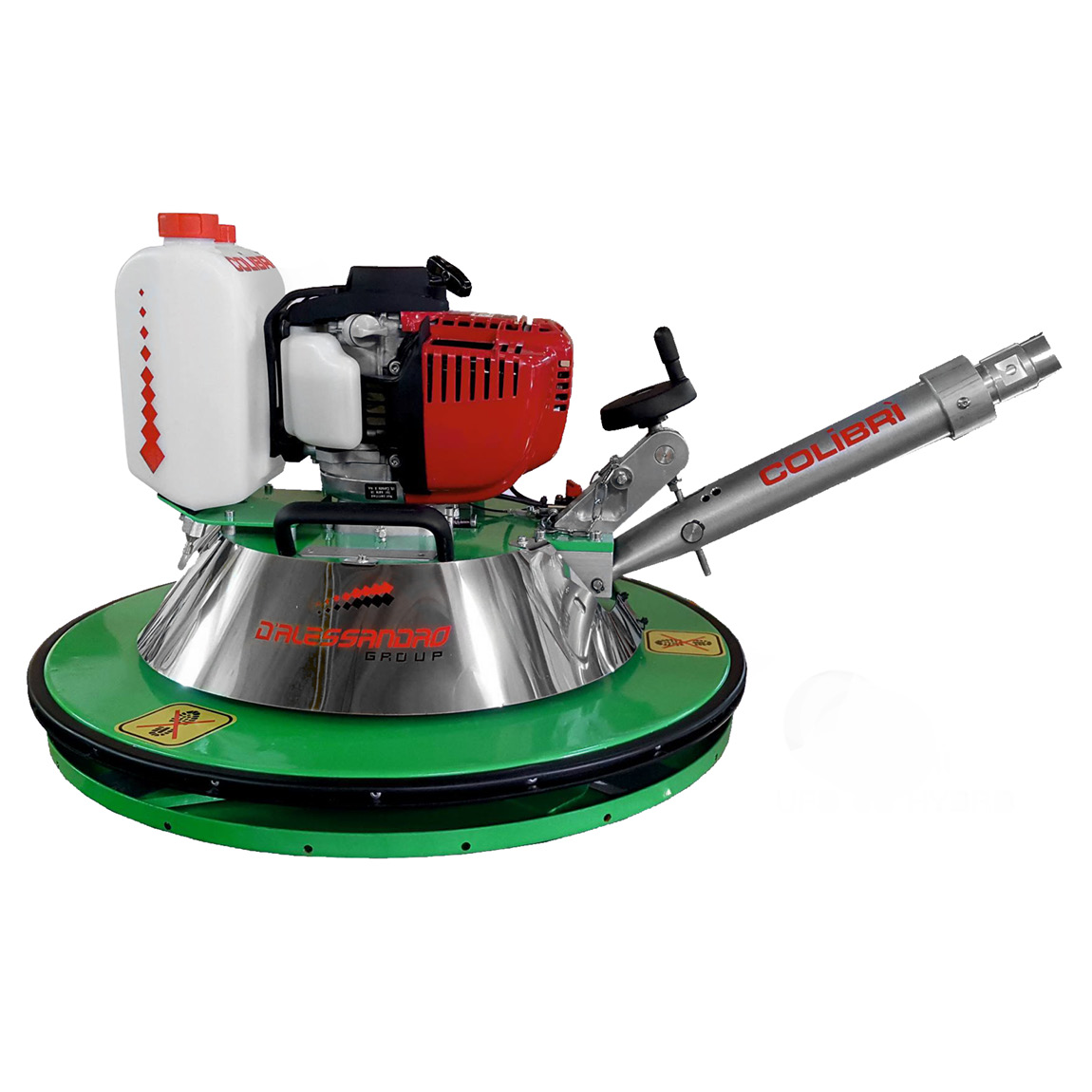 COLIBRI’ UFO60 Hydro (600mm, 24" diameter) is used for finishing semi-dry concrete floor surfaces. Specially designed for levelling and smoothing concrete surfaces. Available from Speedcrete, United Kingdom.