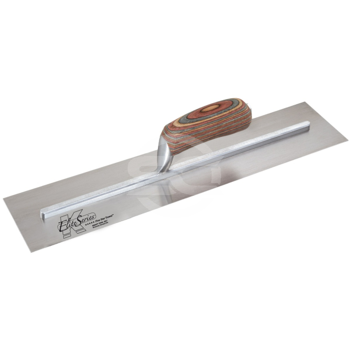 Elite Series Five Star™ 18" x 5" Carbon Steel Cement Trowel with Laminated Wood Handle. Available in a range of sizes from Speedcrete the United Kingdoms Kraft Tool supplier.