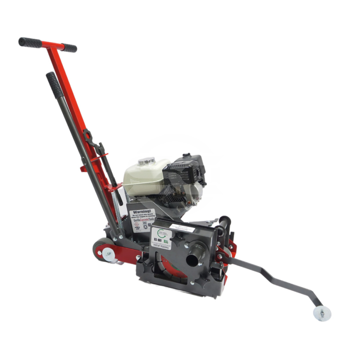 The GS-100 Series early entry concrete joint saw gives you a maximum depth of 2" on the slab. The petrol powered Honda GX200 engine gives you 5.5HP which is ample power. Uses an 8 inch blade. Available from Speedcrete, United Kingdom.
