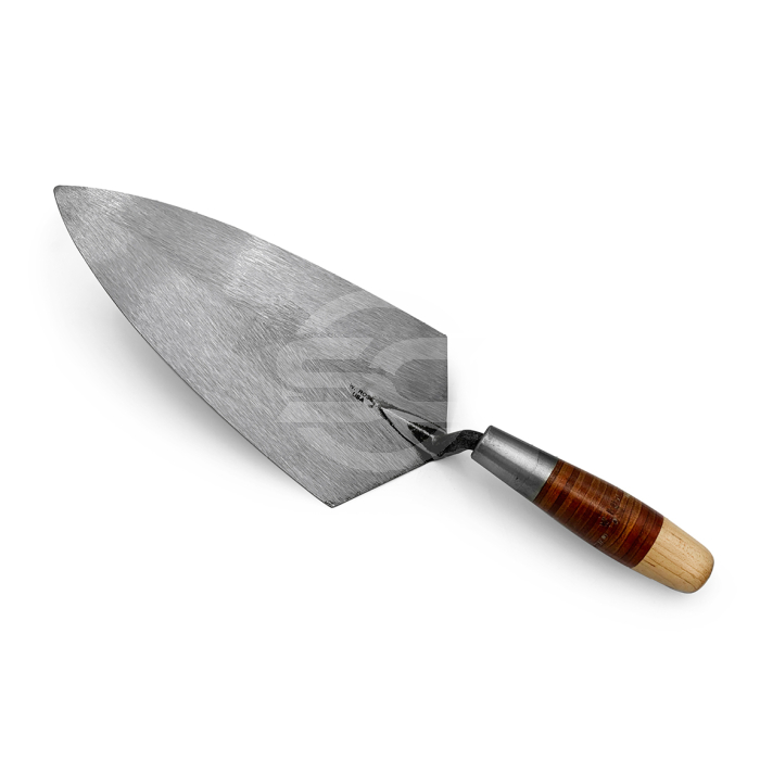 W.Rose Philadelphia Brick Trowel 9.5" with Leather Grip. The Philadelphia pattern has become the most popular pattern of choice for use with block because of its square edges ability to hold large amounts of mortar. Available from Speedcrete, United Kingd