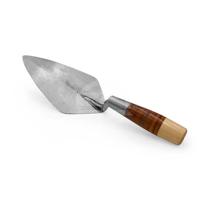 W.rose Trowels made from a single piece of specially forged steel for extra strength. These American made trowels can be purchased in the United Kingdom via Speedcrete who sell masonry professional tools. Leather handles.