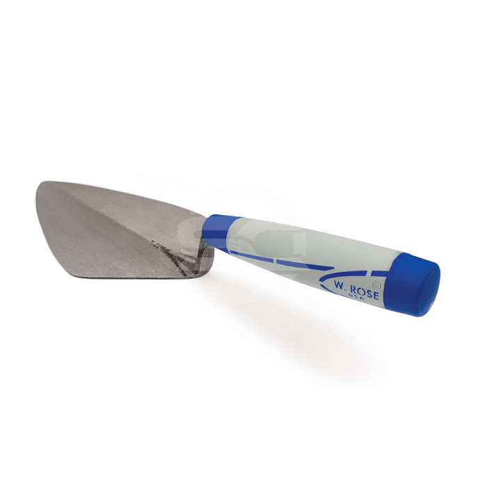 W.rose London narrow trowels are masonry professional standard brick trowels made from a single piece of forged steel. Available in the United Kingdom via Speedcrete.