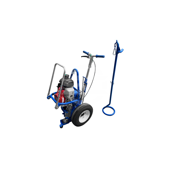 The RT10 is a roller striker screed which can be connected to a tube which then spins across form work to level concrete whilst bringing the aggregate to the surface. This petrol powered machine can be purchased from Speedcrete, United Kingdom.
