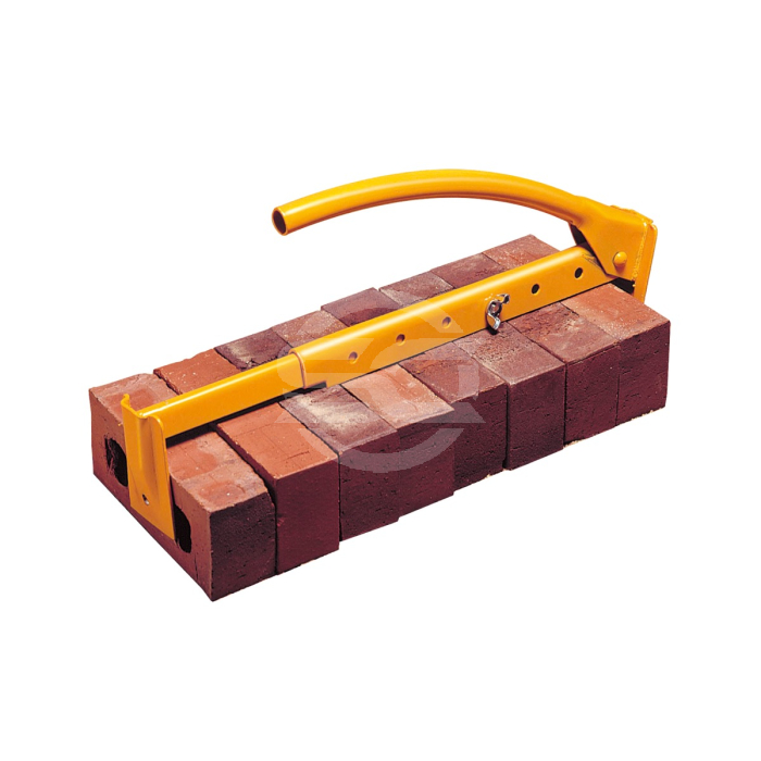 Adjustable yellow brick tong, brick tools from Speedcrete, United Kingdom.