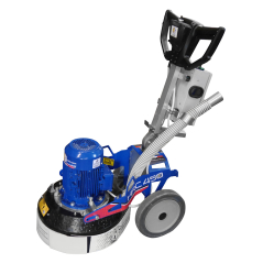 This 110v Hyper Grinder is used to grind or polish concrete floors. This electric grinder has three setting to allow for an effective usage. Available from Speedcrete, United Kingdom for hire or purchase.