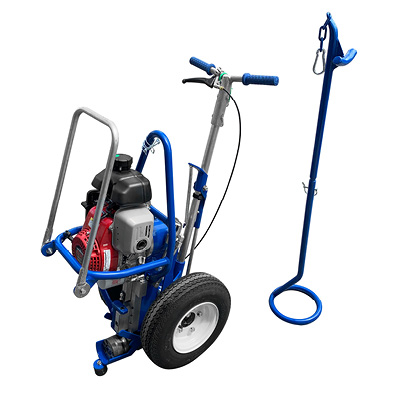 The RT10 is a roller striker screed which can be connected to a tube which then spins across form work to level concrete whilst bringing the aggregate to the surface. This petrol powered machine can be purchased from Speedcrete, United Kingdom.