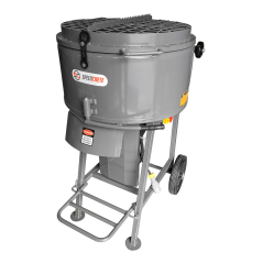 The resin forced action screed mixer offers meticulous blending and unparalleled performance. Resin Bound mixing can be achieved with 110v power. Available from Speedcrete, United Kingdom.