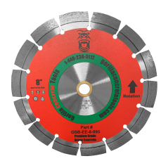 8 inch blade Premium Grade Gorilla Green. This diamond cutting blade is used to create expansion joints in concrete slabs and is used on the same day as the pour. Available from Speedcrete, United Kingdom.