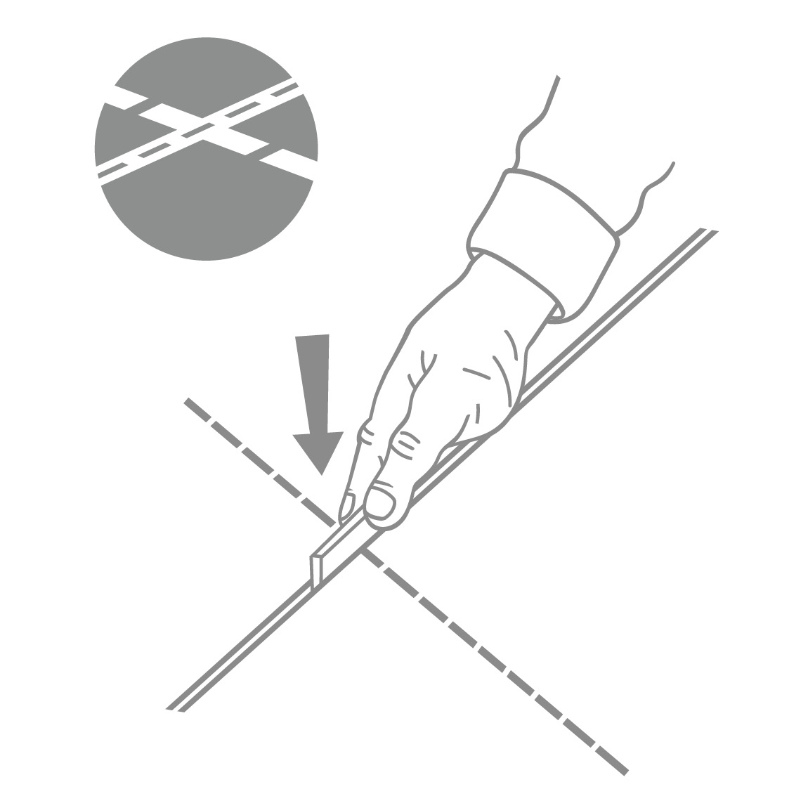 Joint protectors are essential when cutting expansion joints in concrete at the soft cut stage. When laying cutting guides which cross another cut (crossroads) inserting an expansion joint protector will give you the best chance to create a clean cut with