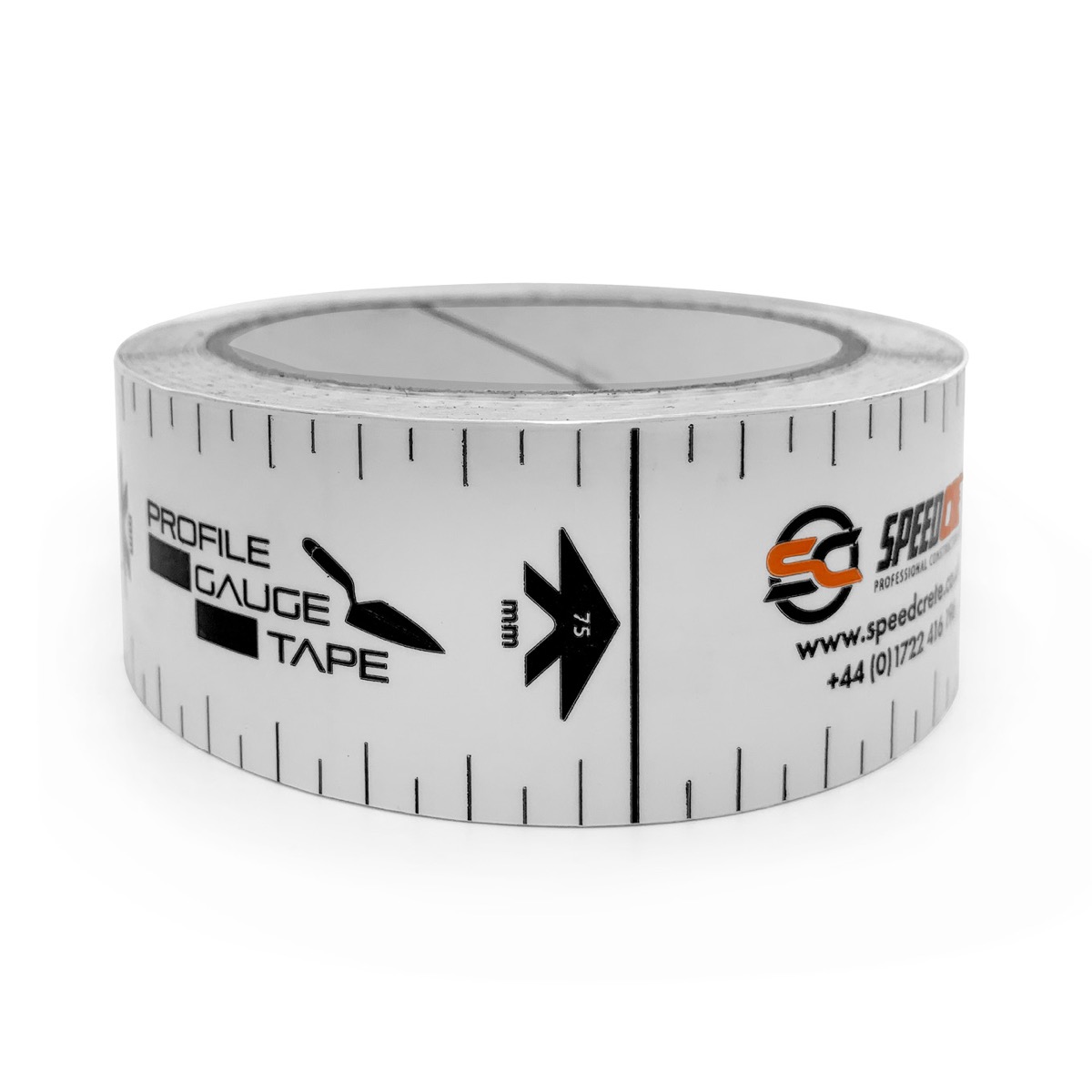 Profile Gauge Tape a bricklayers tool for accurate measuring. Available from Speedcrete, United Kingdom. Order online.