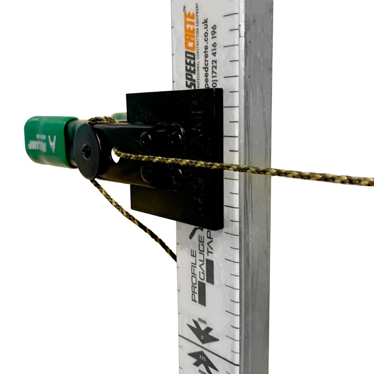 Profile Gauge Tape a bricklayers tool for accurate measuring. Available from Speedcrete, United Kingdom. Order online.