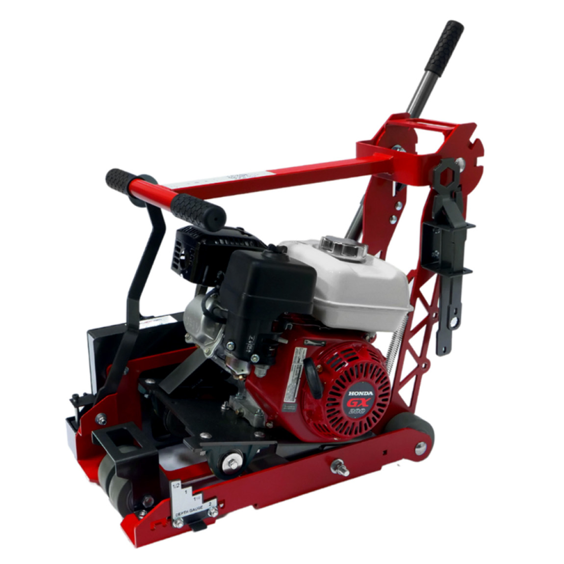 Floor Saw GCT-8 Series III. This concrete joint saw creates a 2 inch deep joint in the concrete. Available from Speedcrete, United Kingdom.