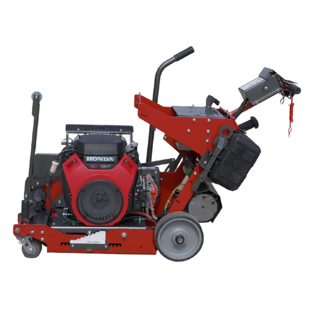 The GS-700 Self Propelled Early Entry Floor Saw can cut a 4 inch depth using a 14 inch blade. This floor cutter uses Diamond blades to create expansion joints to prevent damage caused by shrinkage. Available from Speedcrete, United Kingdom.