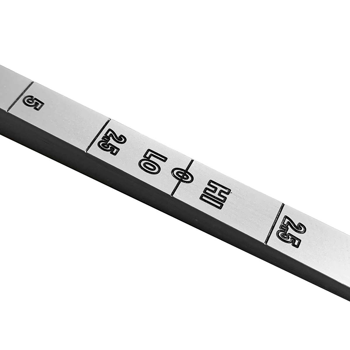 A Metric Graduated Measurement Wedge is a great tool for the task of determining how accurate the work is by sliding the wedge under a straight edge tool which has raised blocks to take the measurement.