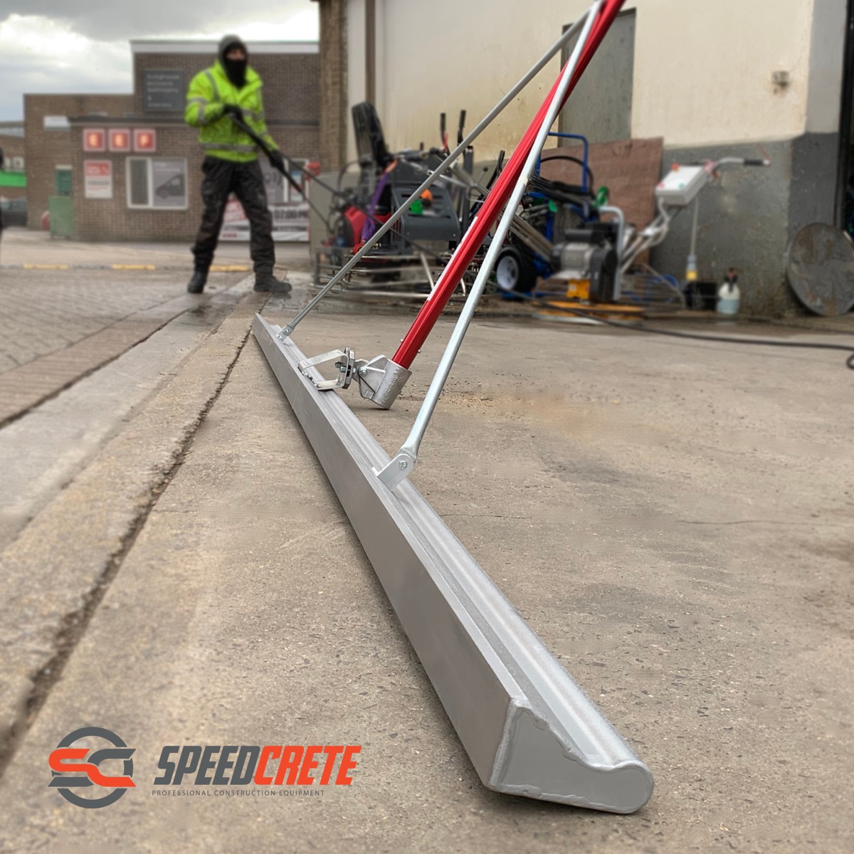 Light weight Magnesium Bump Cutter for concrete surface finishing float tool.
Supplied by Speedcrete, United Kingdom.