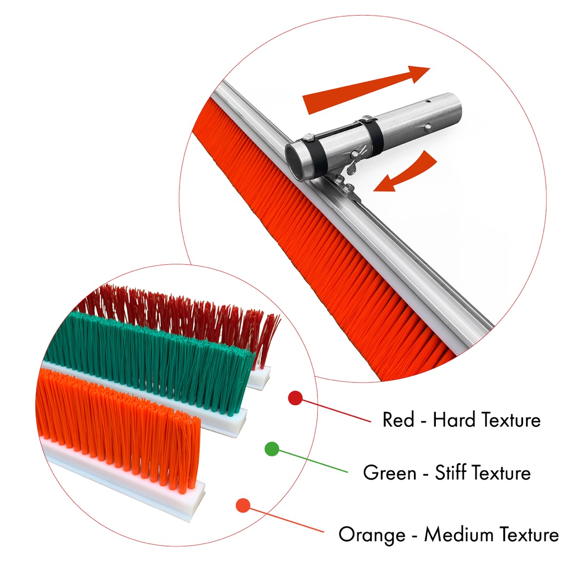 This Marion Brush Multi-Use Adapter is designed to be used with Marion's Chameleon finishing brush for an adjustable push-pull angle adjustment which allows the brush to make the correct pressure contact with the concrete. It can also be used for converti