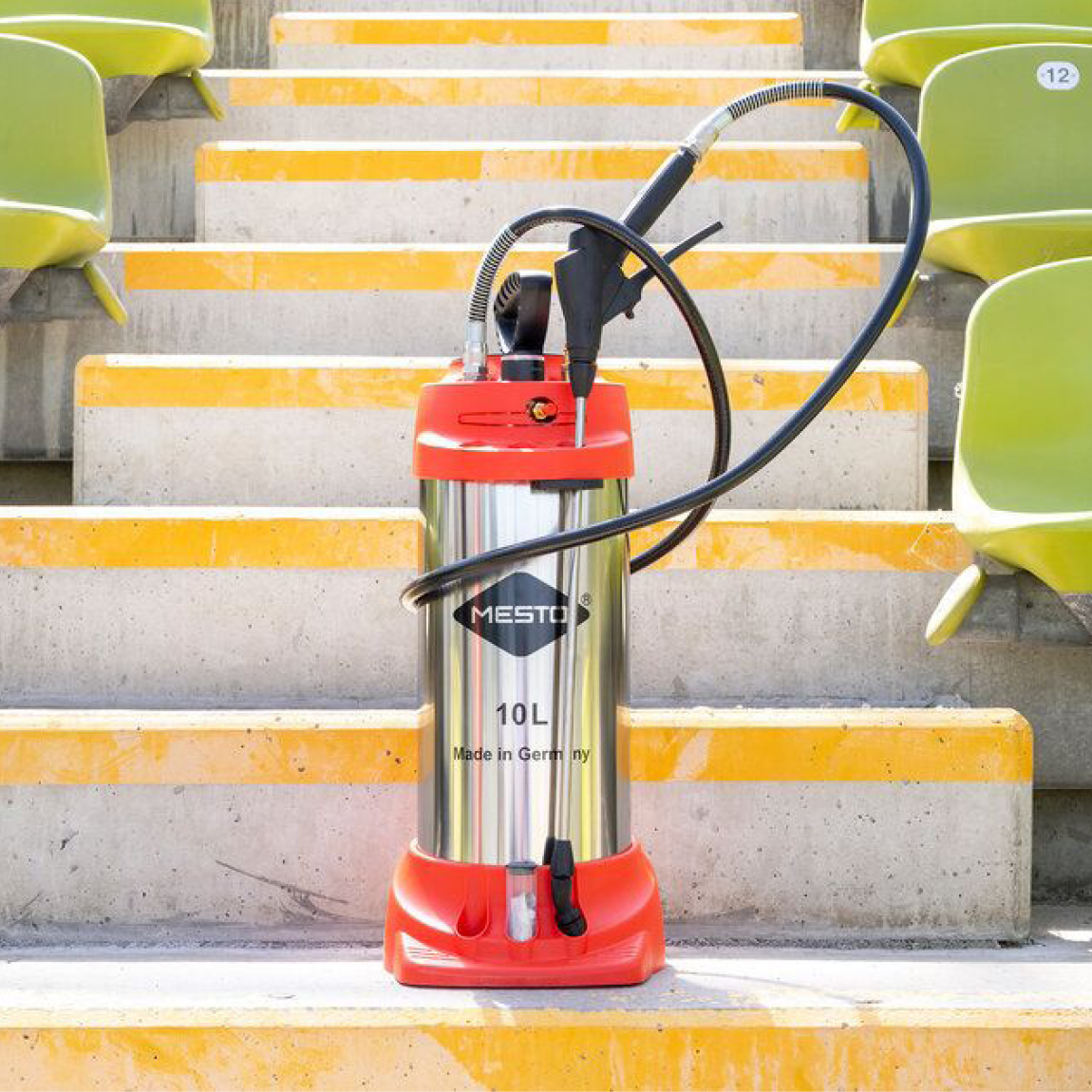 The Mesto 10 Litre Inox Super Xtreme is Mesto's top of the line manual compression sprayer. Designed to be exceptionally chemical resistant. It is designed with it's viton\FPM seals to spray tough site chemicals such as Sika's Proseal Pro floor sealer. Av