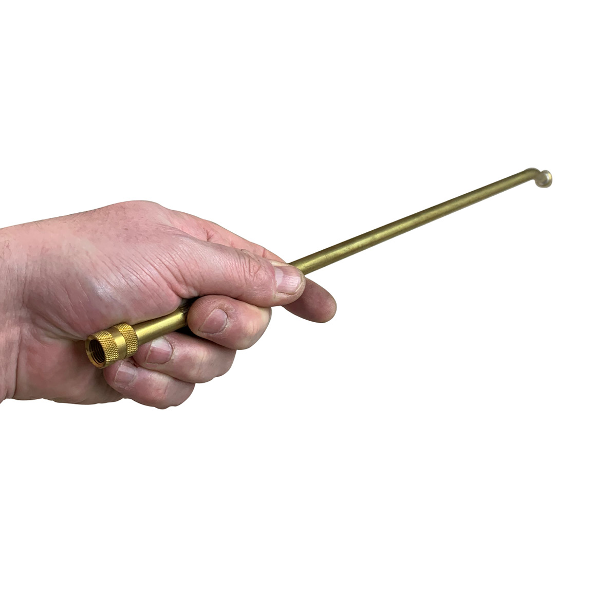 Mesto Spray Wand 3658. Curved spray wand made of brass with brass hollow cone nozzle 1.1 mm. This wand measures 50cm. This brass wand is a spare part and accessory is compatible with some models of Mesto Sprayer. Available from Speedcrete, United Kingdom.