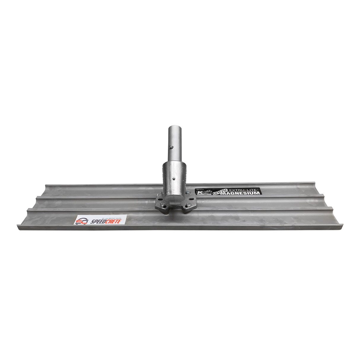 The Multi-track float is used to create a groove in the concrete for high grip and liquid drain off. This concrete finishing tool is available in various widths via Speedcrete, United Kingdom.