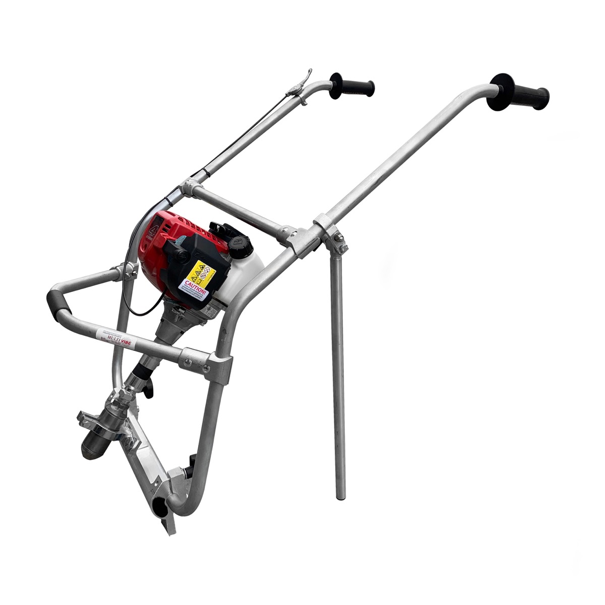 The concrete multivibe Honda Powered. This concrete finishing tool allows the operative to achieve concrete consolidation by efficiently transmitting vibration evenly arcoss the bar (beam) for optimal compaction. Available from Speedcrete, United Kingdom.