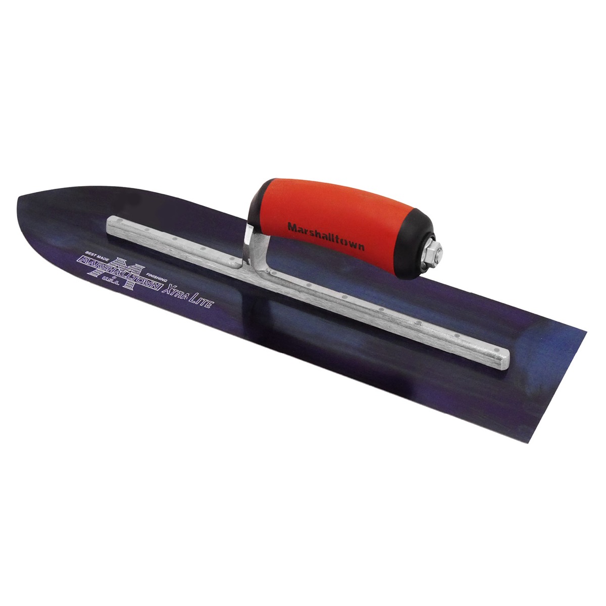 Pointed Concrete Finishing Trowels Blue Steel. These hand tools are used on concrete and resin bound projects as finishing tools. Soft grip handle.