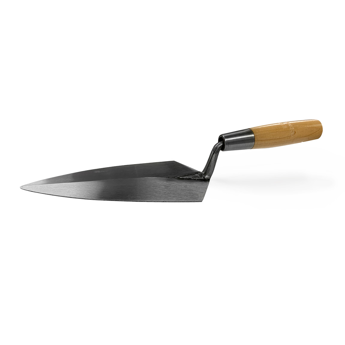 W.Rose Philadelphia Pattern brick trowel c/w Wooden grip. Each high quality brick trowel blade is hand polished for comfort and flexibility. Available from Speedcrete, United Kingdom.