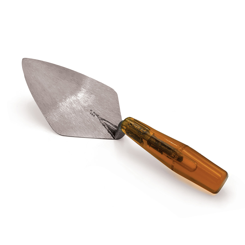 Plastic handle narrow trowels from W.rose, these professional brick trowels are masonry quality forged steel. Available from Speedcrete, United Kingdom.