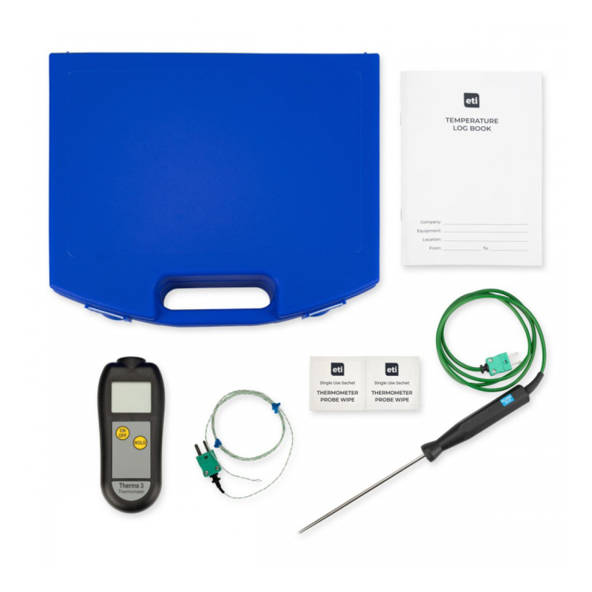 The Pro Concrete Thermometer features a probe connector that allows you to connect a variety of different temperature probes for measuring different substances.