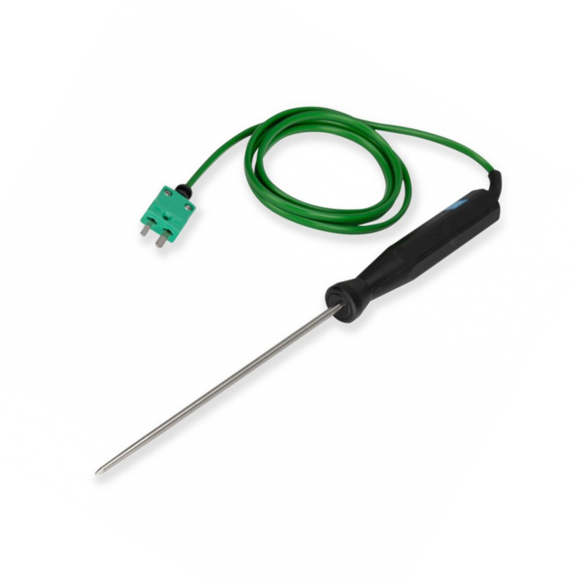 The Pro Concrete Thermometer features a probe connector that allows you to connect a variety of different temperature probes for measuring different substances.