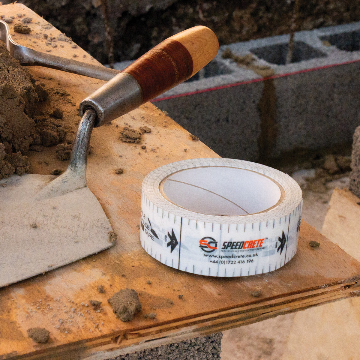 Profile Gauge Tape a bricklayers tool for accurate measuring. Available from Speedcrete, United Kingdom. Order online.