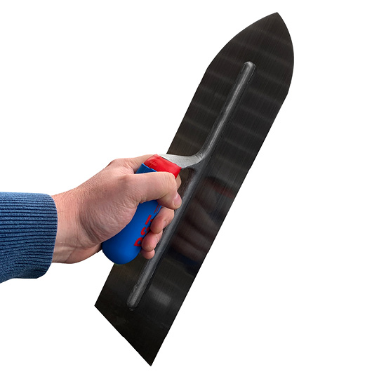 R.S.T Flooring trowel steel blade with soft comfort handle, a strong but flexible tool wit a rounded nose which helps to achieve a flat finish.