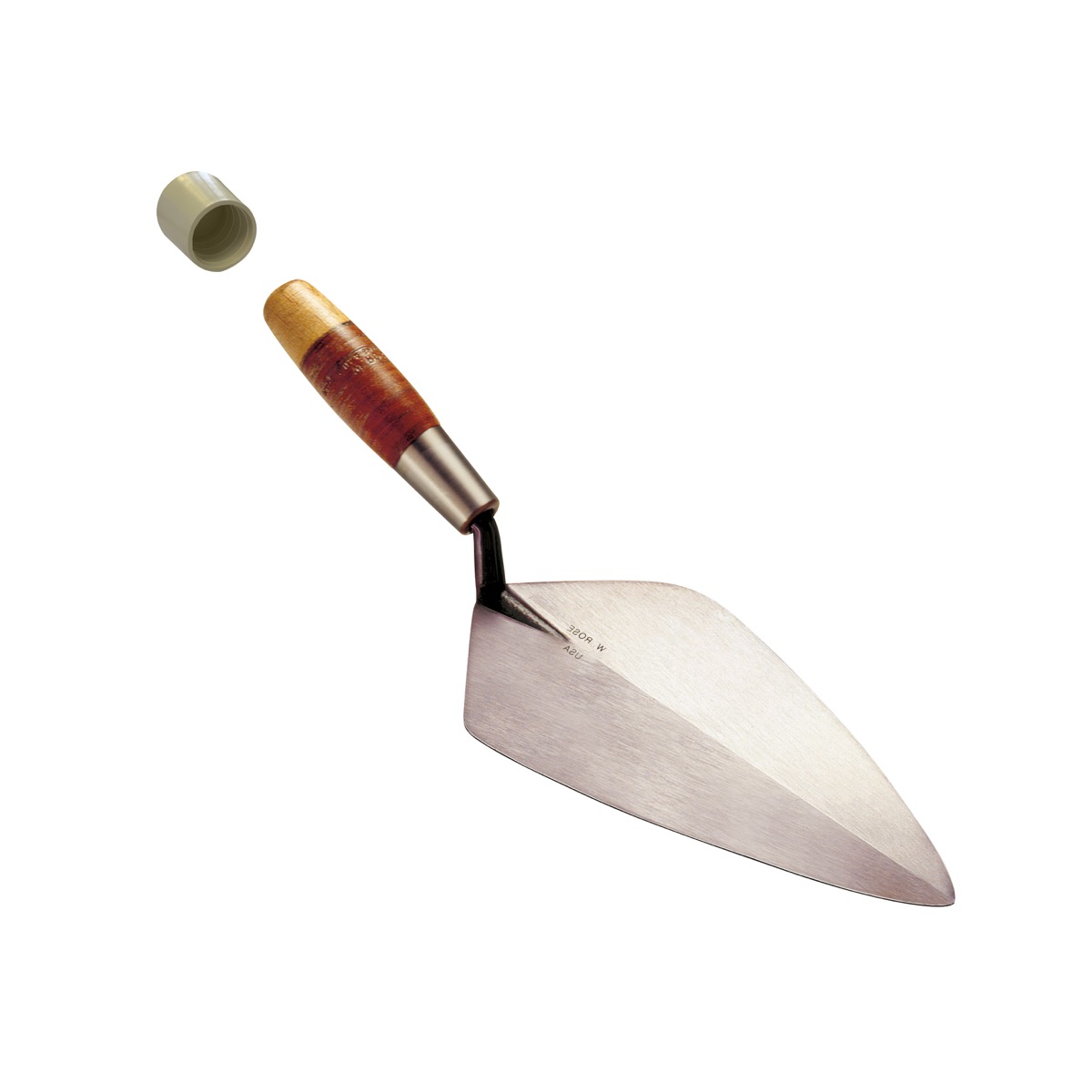 The rubber tip or bumper guard for brick trowel handle deadens the reverberation to the hand when tapping with the handle Rubber Tip. This simple piece of kit also extends the life of your trowel. Available from Speedcrete, United Kingdom.