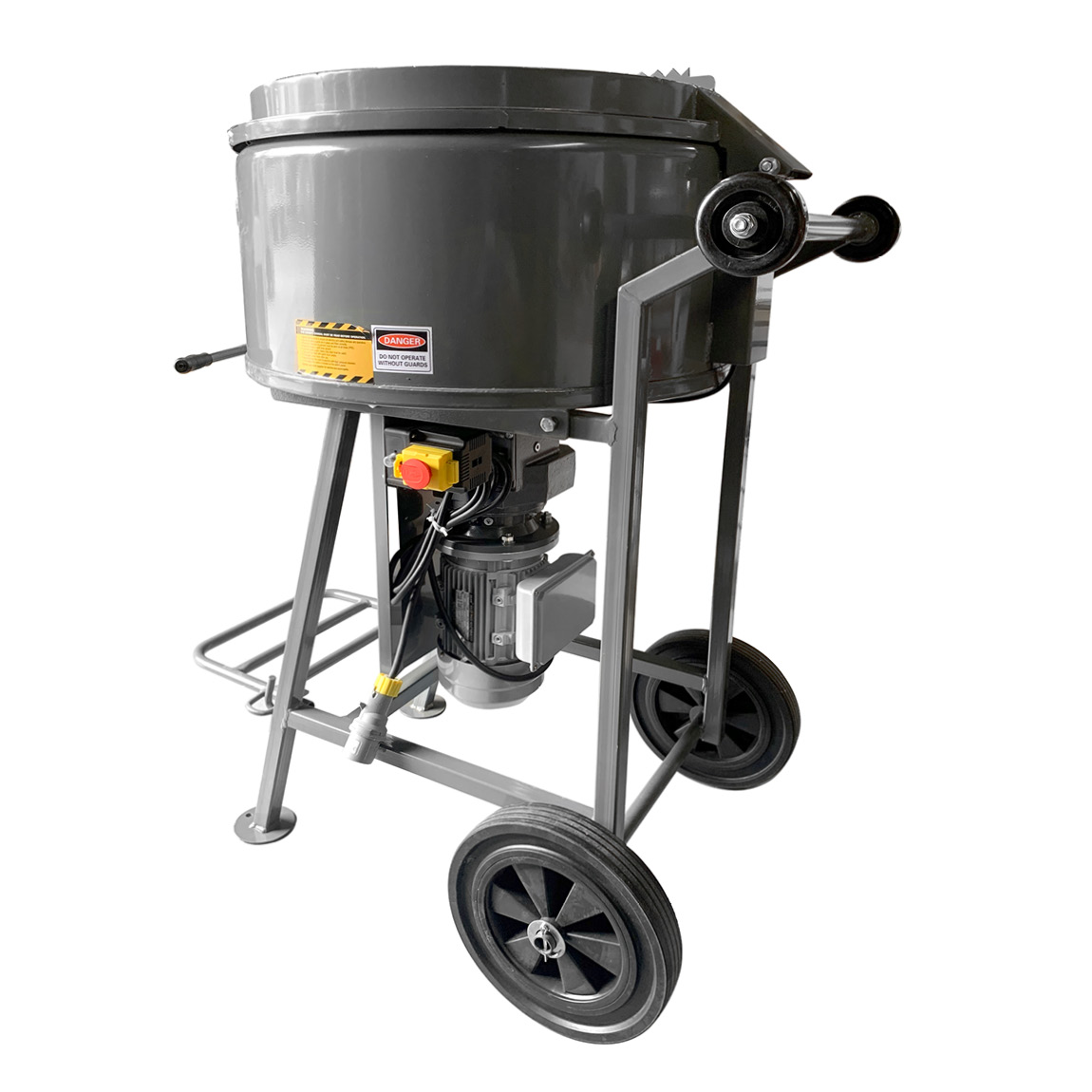 The resin forced action screed mixer offers meticulous blending and unparalleled performance. Resin Bound mixing can be achieved with 110v power. Available from Speedcrete, United Kingdom.