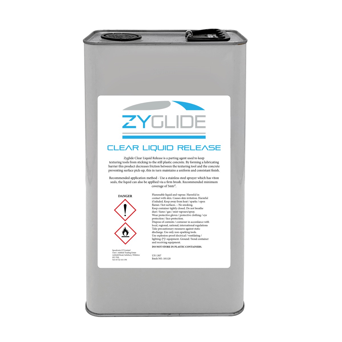 Speedcrete supply Zyglide Clear Liquid Release. This product is a parting agent used to keep texturing tools from sticking to the concrete at what is called the 'Plastic stage'. This release agent has become increasingly popular replacement for thinners a