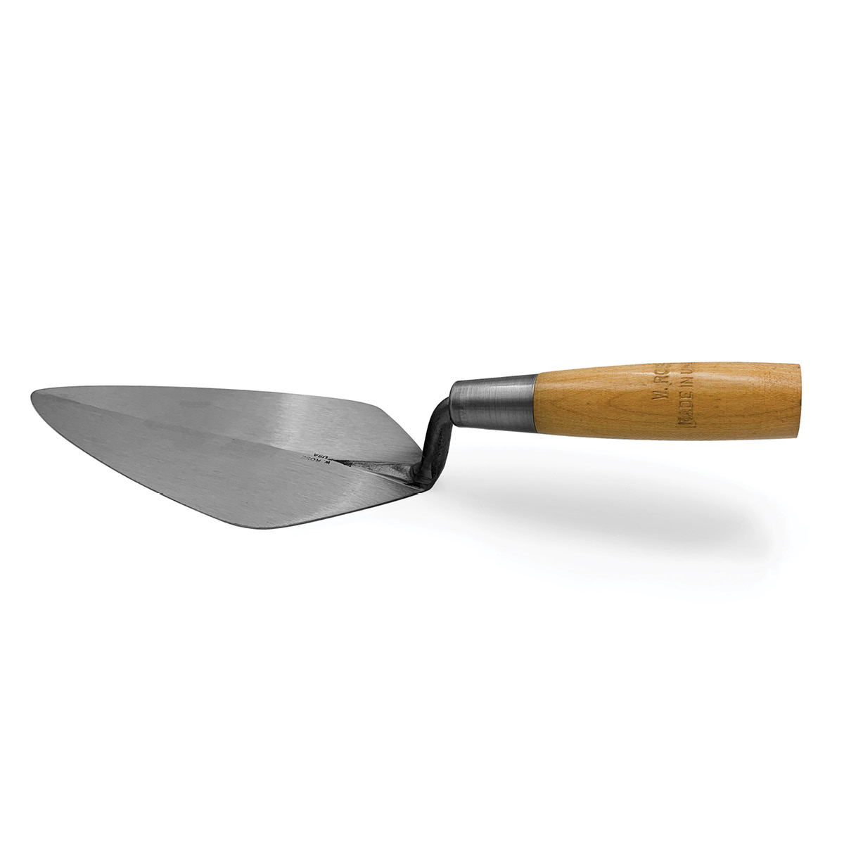 Wide London brick trowel, w.rose. Available from Speedcrete, United Kingdom.