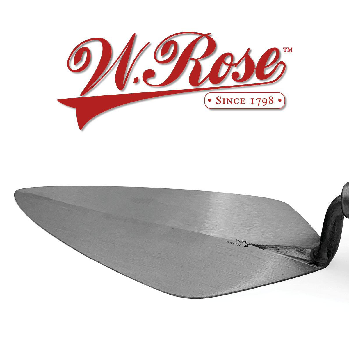 Wide London brick trowel, w.rose. Available from Speedcrete, United Kingdom.