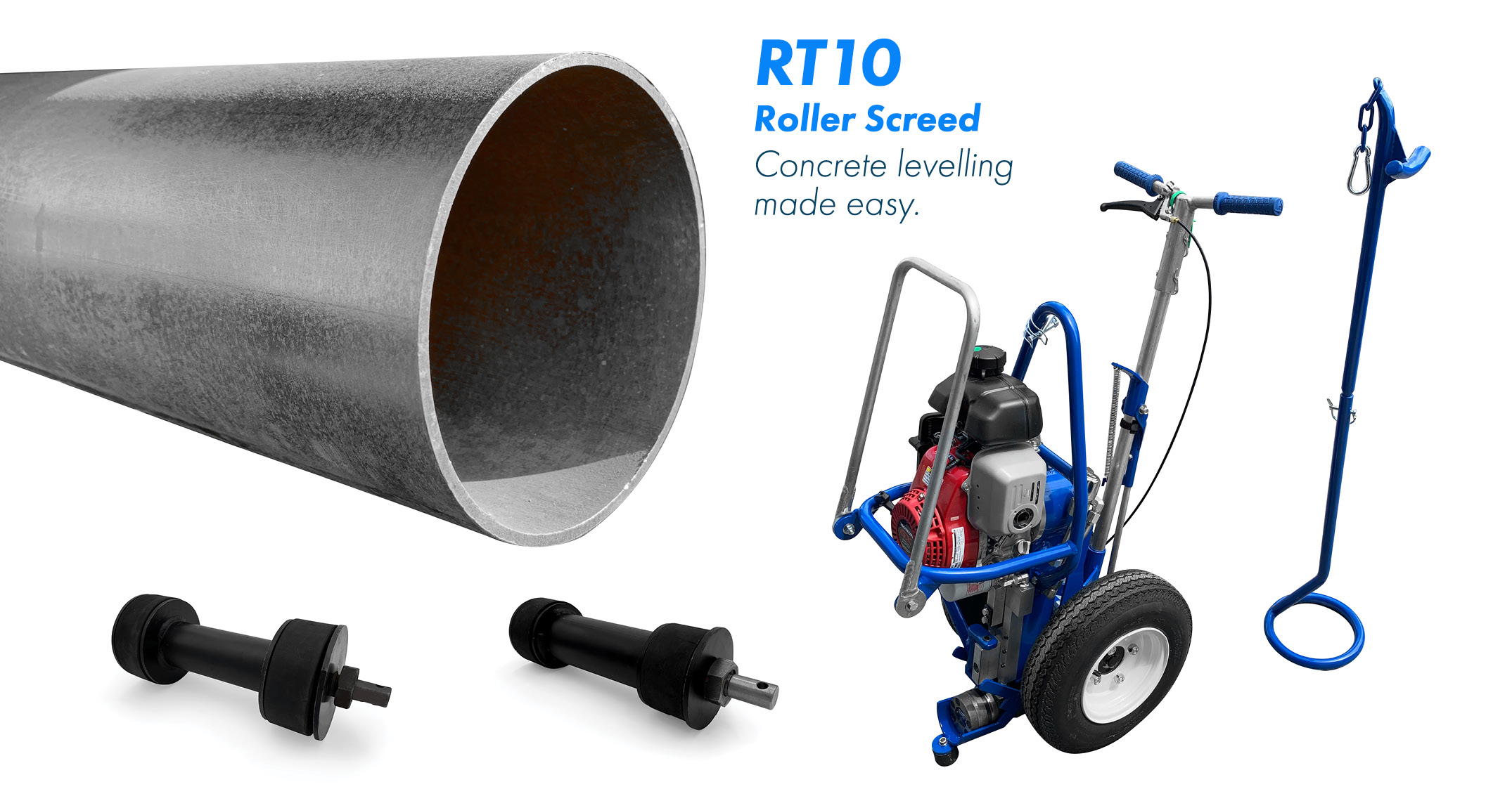 Levelling concrete has never been easier with the rotoscreed RT10 which is very similar to the Bunyan Striker. Available from Speedcrete, United Kingdom.