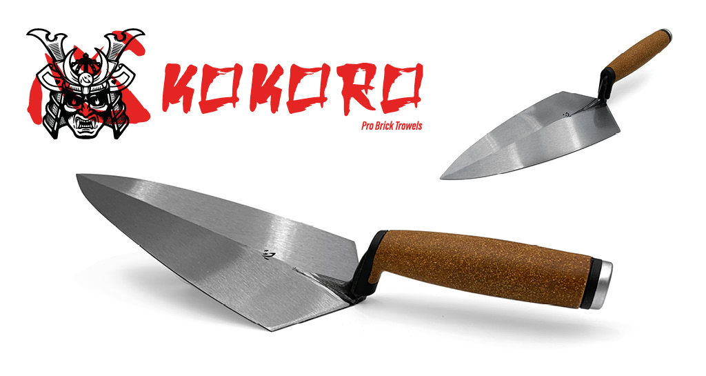 Kokoro trowels for the professional bricklayer are now available from Speedcrete, United Kingdom.
